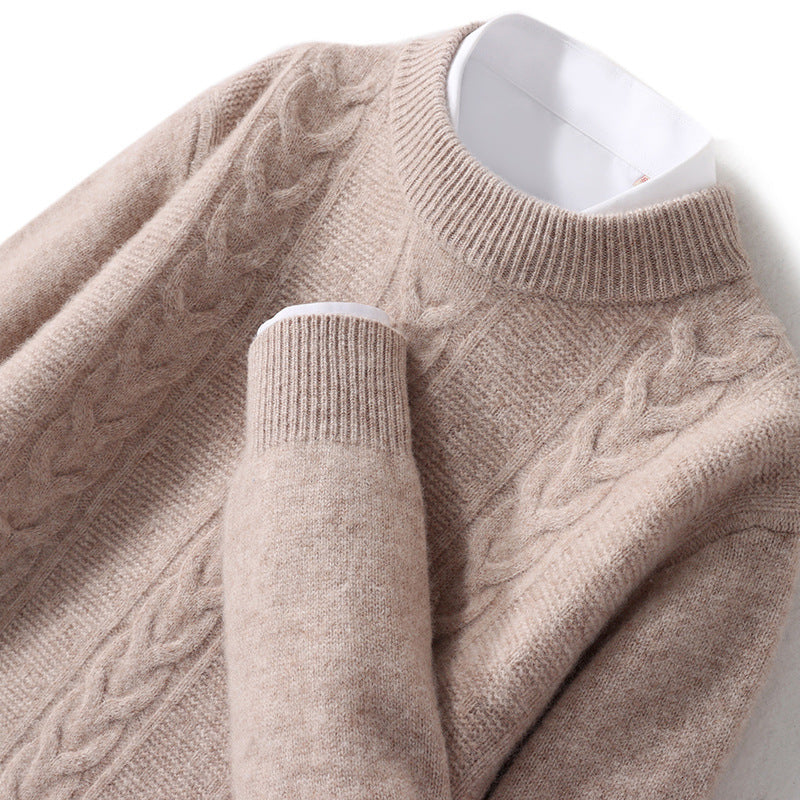 Autumn And Winter New Men's Pure Wool Half Turtleneck Thickened Sweater