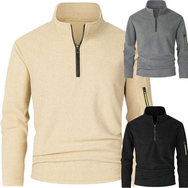 Casual Sweater Loose And Simple Zipper Double-sided