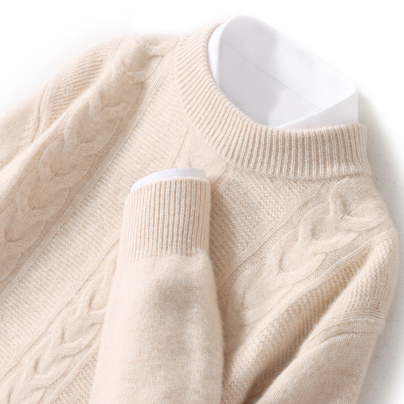 Autumn And Winter New Men's Pure Wool Half Turtleneck Thickened Sweater